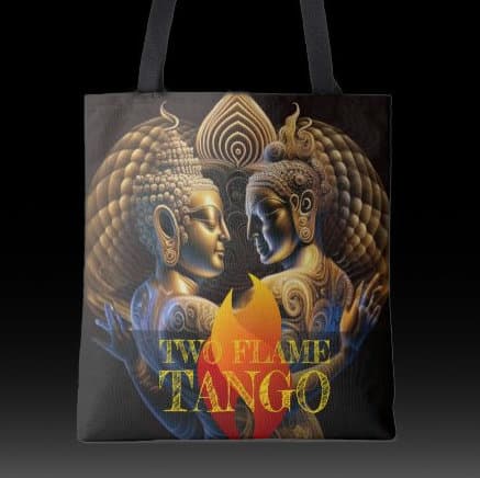 Two Dancing Buddhas Tote