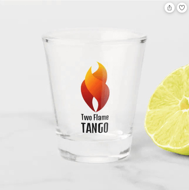 Two Flame Tango Shot Glass